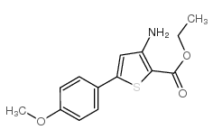 3-氨基-5-(4-甲氧基-苯基)-噻吩-2-羧酸乙酯结构式