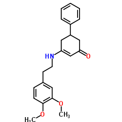 3-((2-(3,4-DIMETHOXYPHENYL)ETHYL)AMINO)-5-PHENYLCYCLOHEX-2-EN-1-ONE Structure