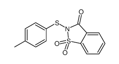 2-(4-methylphenyl)sulfanyl-1,1-dioxo-1,2-benzothiazol-3-one结构式