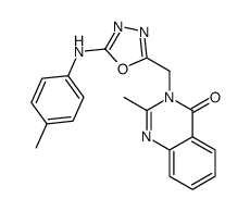 2-methyl-3-[[5-(4-methylanilino)-1,3,4-oxadiazol-2-yl]methyl]quinazolin-4-one Structure