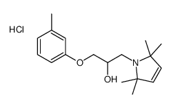 1-(3-methylphenoxy)-3-(2,2,5,5-tetramethylpyrrol-1-yl)propan-2-ol,hydrochloride Structure
