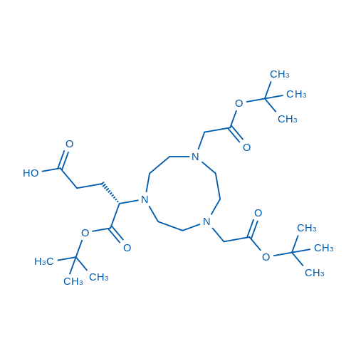 (S)-4-(4,7-双(2-(叔丁氧基)-2-氧代乙基)-1,4,7-三氮杂-1-基)-5-(叔丁氧基)-5- 氧代戊酸结构式