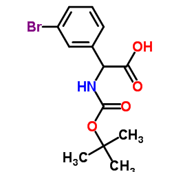 rac-(3-bromophenyl)-tert-butoxycarbonylaminoacetic acid Structure