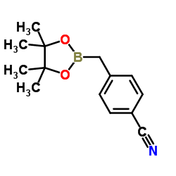 4-((4,4,5,5-Tetramethyl-1,3,2-dioxaborolan-2-yl)methyl)benzonitrile picture