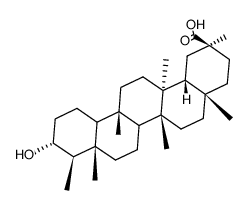 3α-Hydroxy-D:A-friedooleanan-30-oic acid结构式