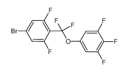 5-溴-2-(二氟(3,4,5-三氟苯氧基)甲基)-1,3-二氟苯结构式