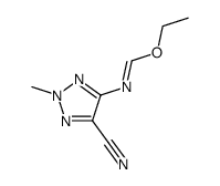 N-(5-cyano-2-methyl-2H-[1,2,3]triazol-4-yl)-formimidic acid ethyl ester结构式