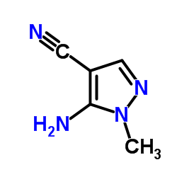 1-甲基-4-氰基-5-氨基-1,2-吡唑结构式