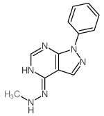 1-methyl-2-(9-phenyl-2,4,8,9-tetrazabicyclo[4.3.0]nona-1,3,5,7-tetraen-5-yl)hydrazine结构式