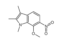 7-Methoxy-1,2,3-trimethyl-6-nitro-1H-indole structure