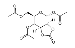 1,4,6-Tri-O-acetyl-2,3-O-carbonyl-a-D-mannopyranose Structure