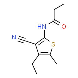 Propanamide, N-(3-cyano-4-ethyl-5-methyl-2-thienyl)- (9CI) picture