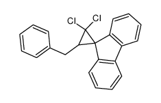 3-benzyl-2,2-dichlorospiro[cyclopropane-1,9'-fluorene]结构式