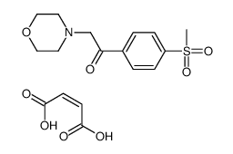 (Z)-4-hydroxy-4-oxobut-2-enoate,1-(4-methylsulfonylphenyl)-2-morpholin-4-ium-4-ylethanone Structure