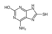 6-amino-8-sulfanylidene-3,7-dihydro-1H-purin-2-one结构式