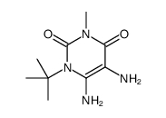 2,4(1H,3H)-Pyrimidinedione, 5,6-diamino-1-(1,1-dimethylethyl)-3-methyl- (9CI) Structure