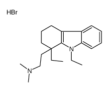 2-(1,9-diethyl-3,4-dihydro-2H-carbazol-1-yl)ethyl-dimethylazanium,bromide Structure