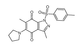3,6-dimethyl-5-pyrrolidin-1-yl-1-(toluene-4-sulfonyl)-1H-indazole-4,7-dione Structure