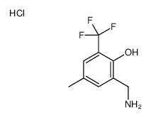 2-(aminomethyl)-4-methyl-6-(trifluoromethyl)phenol,hydrochloride结构式