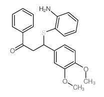 3-(2-aminophenyl)sulfanyl-3-(3,4-dimethoxyphenyl)-1-phenyl-propan-1-one结构式