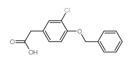 [3-chloro-4-(phenylmethoxy)phenyl]acetic acid structure