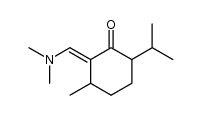 2-[(dimethylamino)methylene]-3-methyl-6-isopropylcyclohexanone结构式