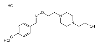 2-[4-[2-[(E)-(4-chlorophenyl)methylideneamino]oxyethyl]piperazin-1-yl]ethanol,dihydrochloride Structure