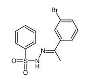 N-[(E)-1-(3-bromophenyl)ethylideneamino]benzenesulfonamide Structure