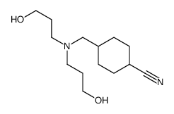 4-[[bis(3-hydroxypropyl)amino]methyl]cyclohexane-1-carbonitrile Structure