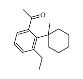 1-[3-ethyl-2-(1-methylcyclohexyl)phenyl]ethanone Structure