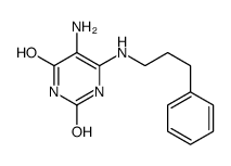 5-amino-6-(3-phenylpropylamino)-1H-pyrimidine-2,4-dione结构式