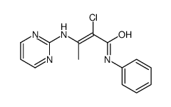 2-chloro-N-phenyl-3-(pyrimidin-2-ylamino)but-2-enamide结构式