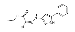 ethyl 2-chloro-2-[(5-phenyl-1H-pyrazol-3-yl)hydrazinylidene]acetate Structure