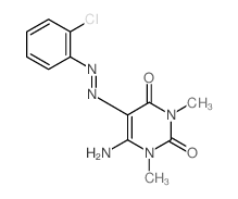 2,4(1H,3H)-Pyrimidinedione,6-amino-5-[2-(2-chlorophenyl)diazenyl]-1,3-dimethyl- picture