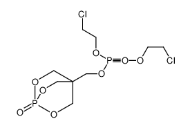 4-[[[Bis(2-chloroethoxy)phosphinyl]oxy]methyl]-2,6,7-trioxa-1-phosphabicyclo[2.2.2]octane1-oxide structure