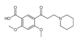 2,4-dimethoxy-5-(3-piperidin-1-ylpropanoyl)benzoic acid结构式