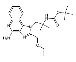 tert-butyl 2-[4-amino-2-(ethoxymethyl)-1H-imidazo[4,5-c]quinolin-1-yl]-1,1-dimethylethylcarbamate Structure