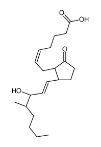 (5Z,13E,15S)-15-Hydroxy-16-methyl-9-oxoprosta-5,13-dien-1-oic acid Structure