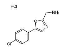 [5-(4-chlorophenyl)-1,3-oxazol-2-yl]methanamine,hydrochloride Structure