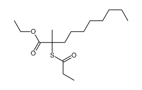 ethyl 2-methyl-2-propanoylsulfanyldecanoate结构式