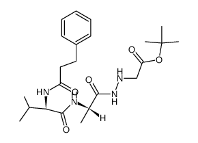 3-phenylpropanoyl-Val-Ala-NHNHCH2COO-t-Bu结构式