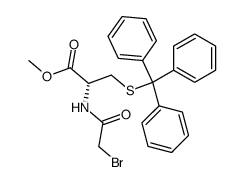 (R)-2-(2-Bromo-acetylamino)-3-tritylsulfanyl-propionic acid methyl ester Structure