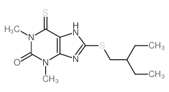 2H-Purin-2-one,8-[(2-ethylbutyl)thio]-1,3,6,9-tetrahydro-1,3-dimethyl-6-thioxo- picture