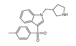 3-(4-methylphenyl)sulfonyl-1-(pyrrolidin-3-ylmethyl)indole结构式