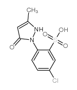 5-chloro-2-(3-methyl-5-oxo-2H-pyrazol-1(5H)-yl)benzenesulfonic acid structure