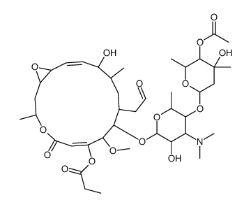 Leucomycin V, 2,3-dihydro-12,13-epoxy-12,13-dihydro-, 4B-acetate 3-propanoate结构式
