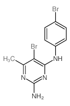 5-bromo-N-(4-bromophenyl)-6-methyl-pyrimidine-2,4-diamine Structure