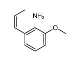 Benzenamine, 2-methoxy-6-(1-propenyl)- (9CI) structure