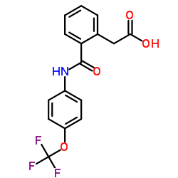 2-(2-(N-(4-(TRIFLUOROMETHOXY)PHENYL)CARBAMOYL)PHENYL)ACETIC ACID结构式