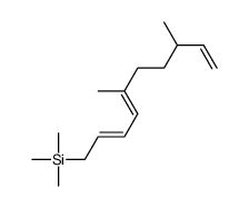 5,8-dimethyldeca-2,4,9-trienyl(trimethyl)silane结构式